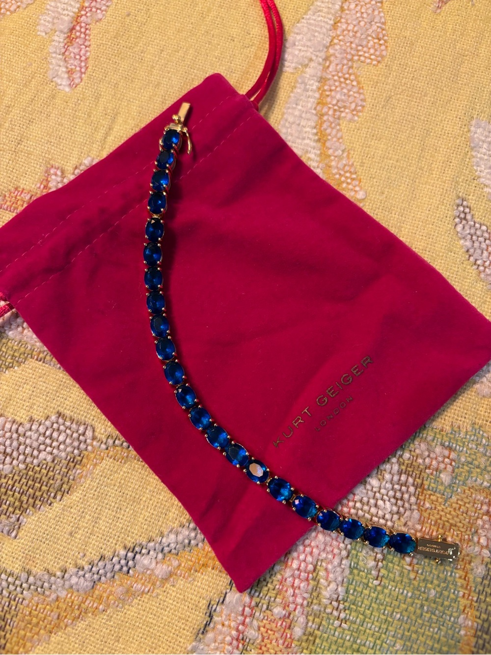 Kurt Geiger Bracelet with Deep Blue Stones